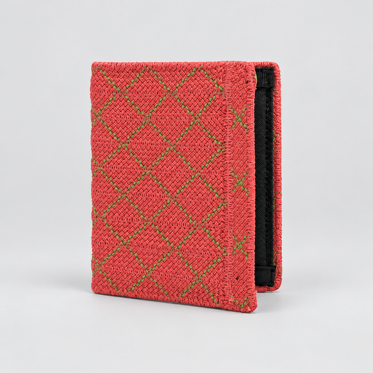 Cartera rombos rojo- oro